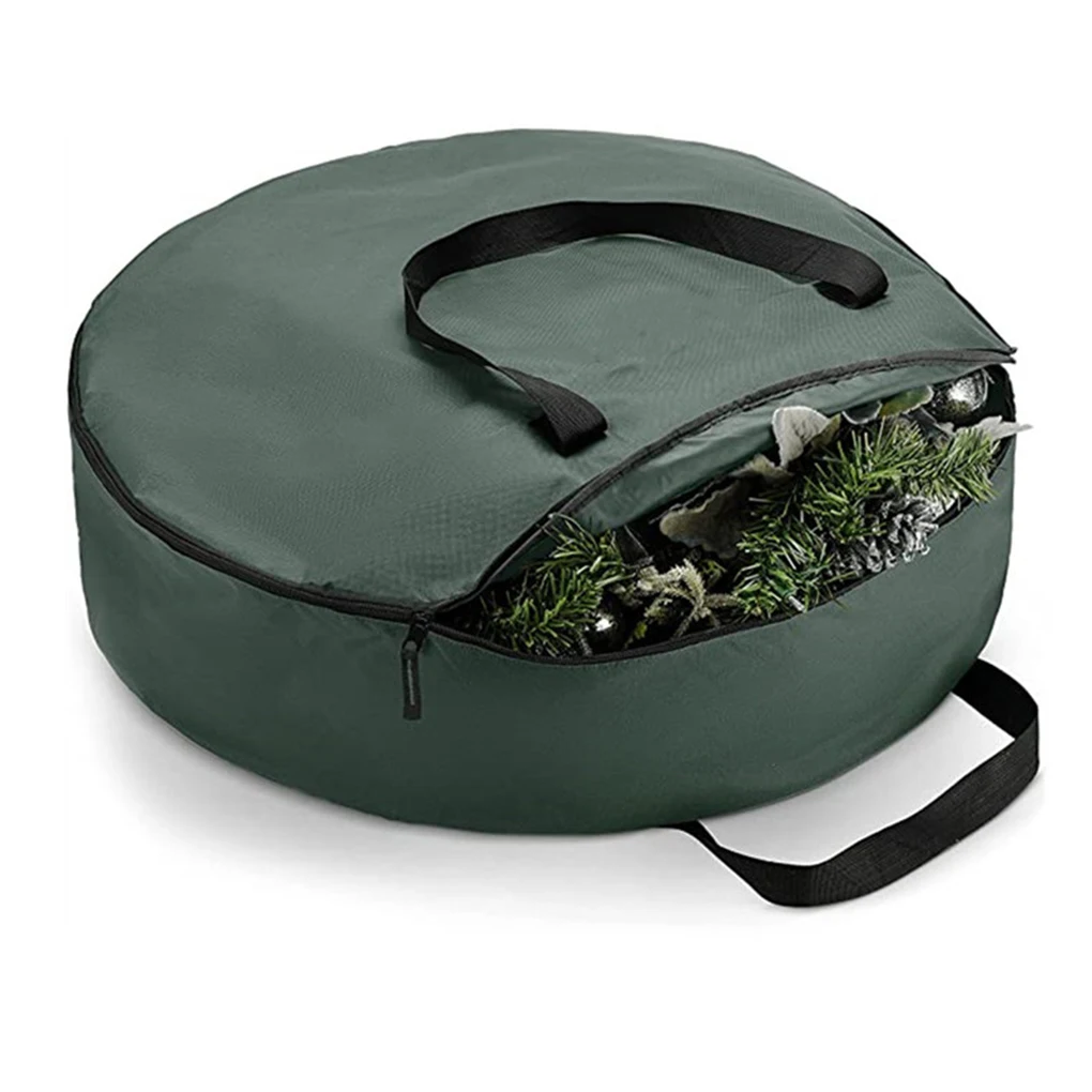 Polyester Storage Bag Protects Wreaths Practical And Wide Usage Dual Zips And Reinforced Handles Enlarge storage bag