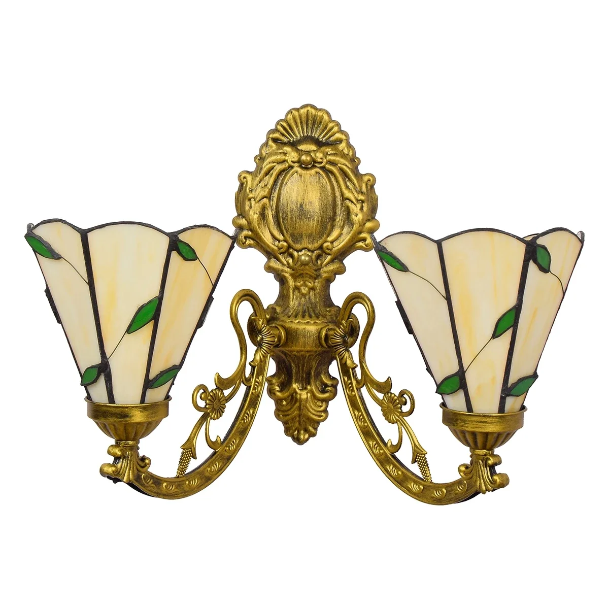 Tiffany Wall Sconce Lamp 2 Lights Stained Glass Wall Sconces Lighting for Bedroom Hallway Stairway Balcony Cloakroom