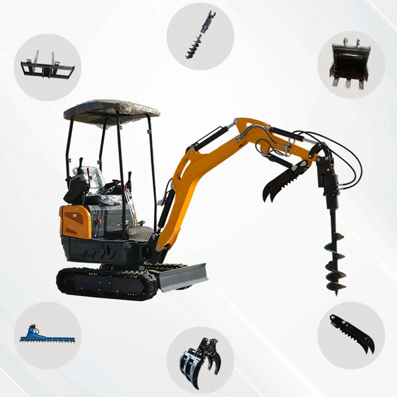 ปรับแต่งจีนในครัวเรือน 1.7Ton Mini Excavator CE/EPA กระบอกไฮดรอลิกขนาดเล็ก Digger 1700Kg ขายโรงงาน