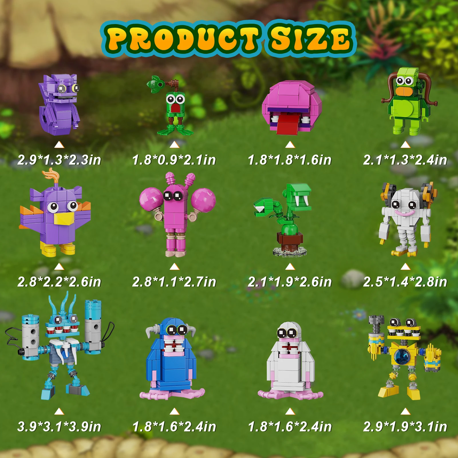 New 12in1 My Singing Chorus Monsters Building Blocks Cute Wubbox Robot mecha Monsters Figures Model Bricks Gifts for Kid Adult