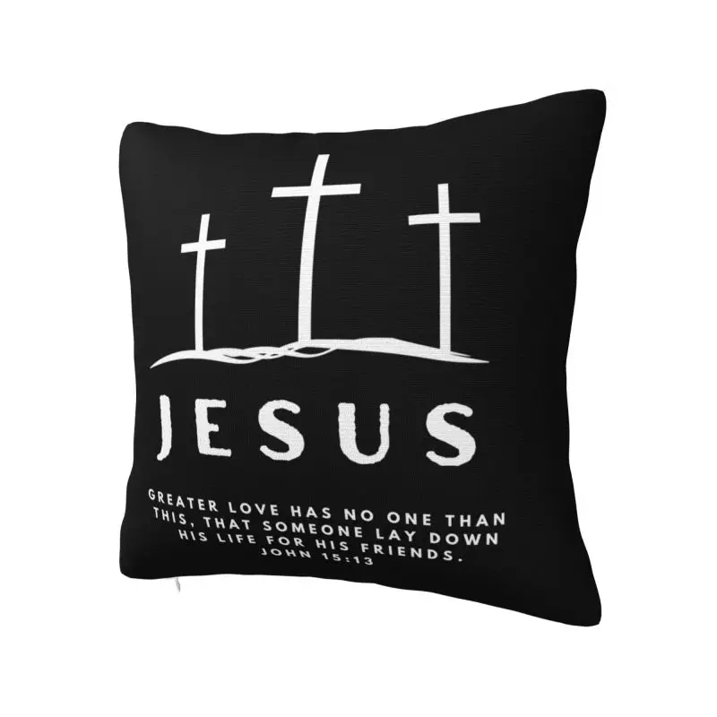 Christian Jesus Cavalry Cross Throw Pillow Case Decor Home Nordic Cushions Cover For Sofa Car Seat Square Polyester Pillowcase