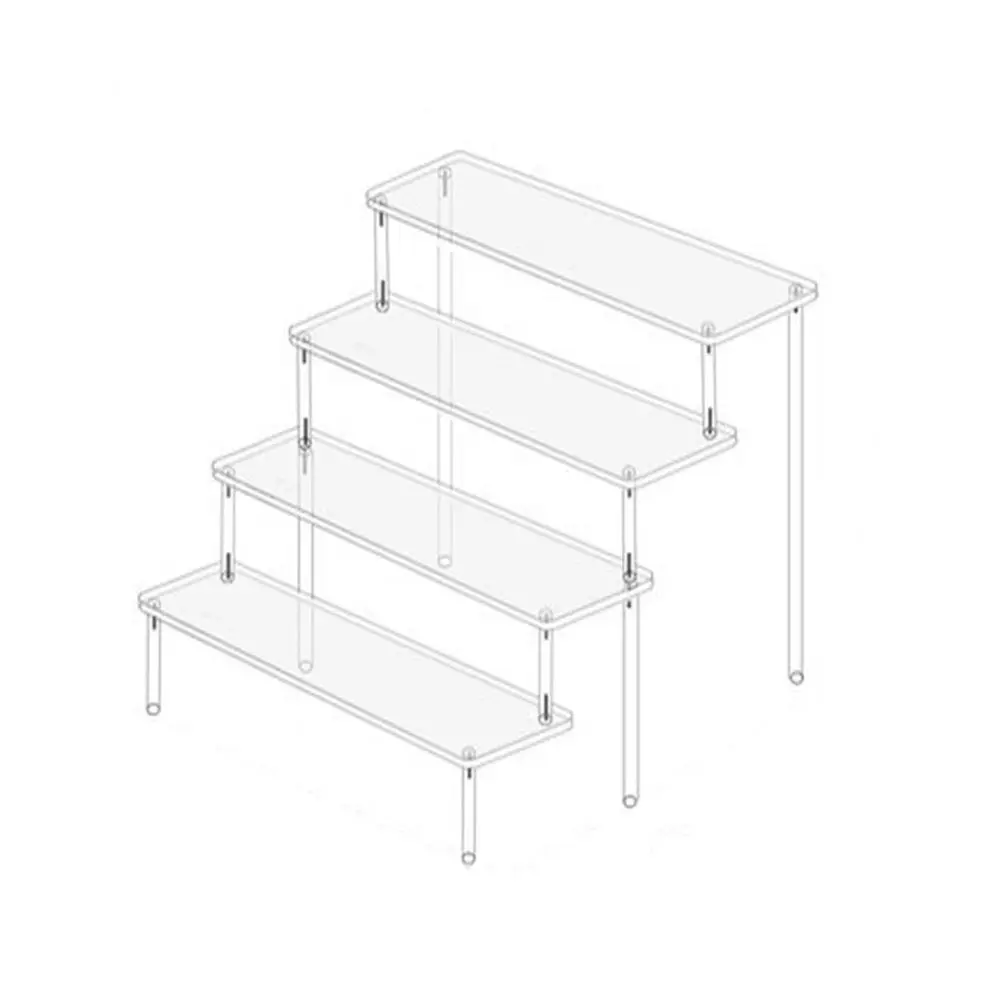 New 20/30/40CM Acrylic Display Stand Acrylic Figure Display Figurine Shelf Organization Makeup Organization Shelf