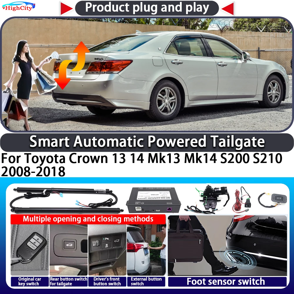 

For Toyota Crown 13 14 Mk13 Mk14 S200 S210 2008-2018 Smart Automatic Powered Tailgate Key Control Lift Close Kit Power Tailgate