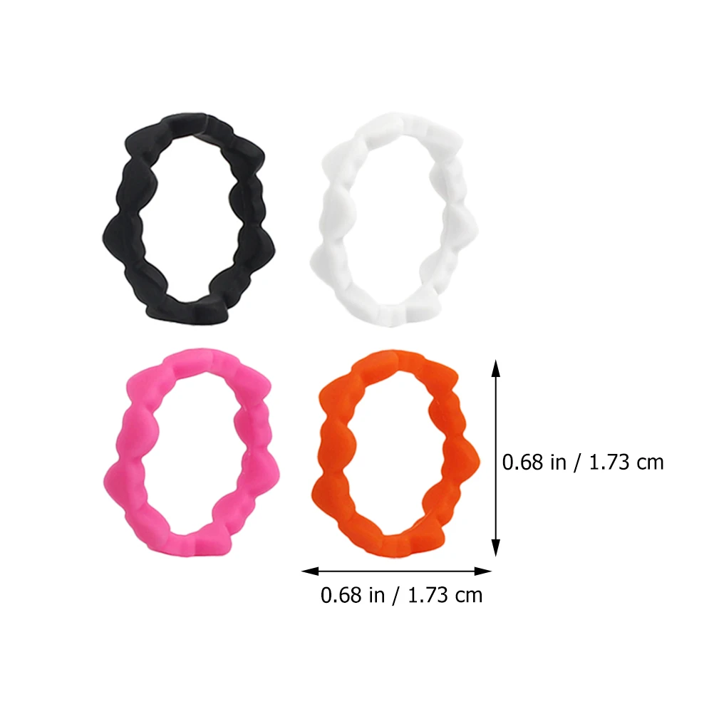

12 Pcs Silicone Ring Unique Designs Rings Sports Finger Activity Bands Silica Gel Jewelry