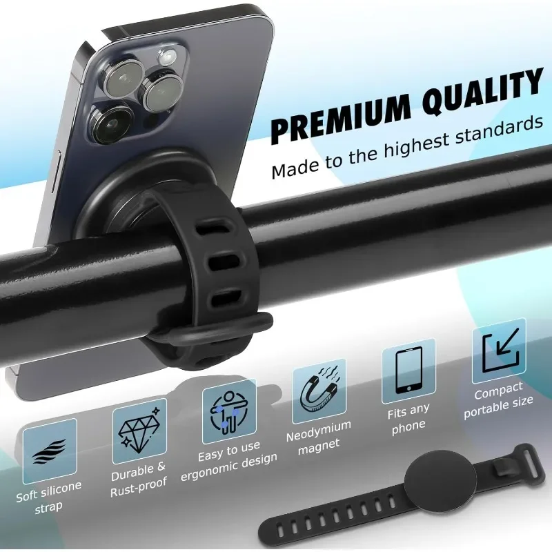 

Dual Magnetic Wristband Phone Holder - Outdoor Sports Bracket for Running/Cycling, Driving Live Vlogging Secure Hands-Free Mount