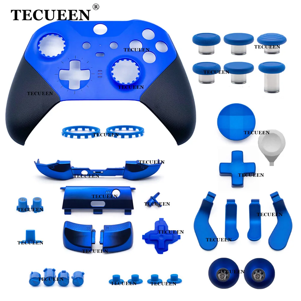 For Xbox One Elite Series 2 Controller Core Blue Replacement Shell Faceplate Front Case LT RT Trigger LB RB Bumper Repair Part