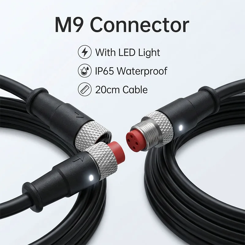 

5/20PCS M9 Waterproof Connector 2/3/4/5/6Pin Aviation Plug Male And Female Docking Cable Electric Vehicle Lamp With Cable 20CM