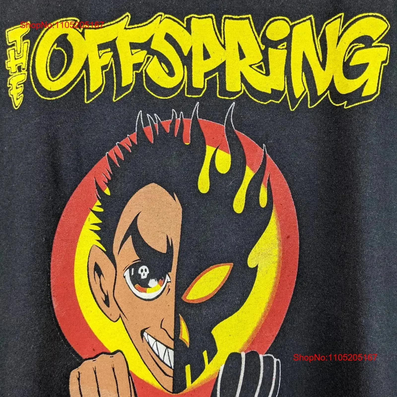 تي شيرت عتيق فرقة النسل لمحبي القطن الأسود بالحجم الكامل BL433 عتيق مغسول قليلاً للجنسين