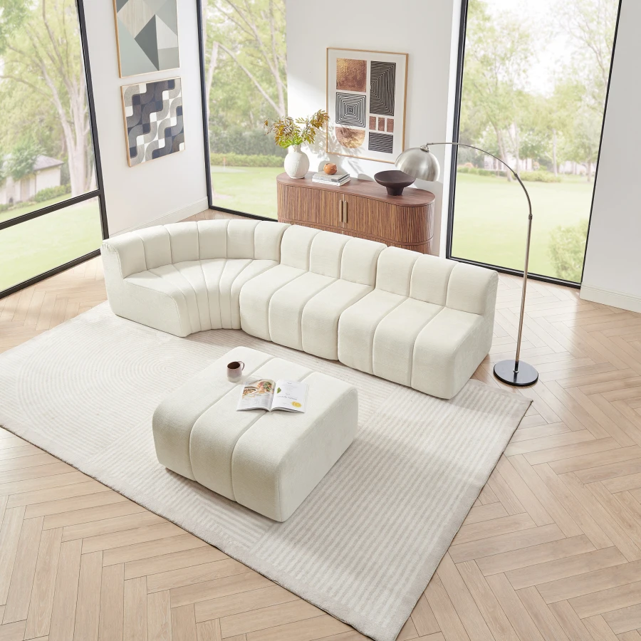 Modern Curved Modular Sectional 4