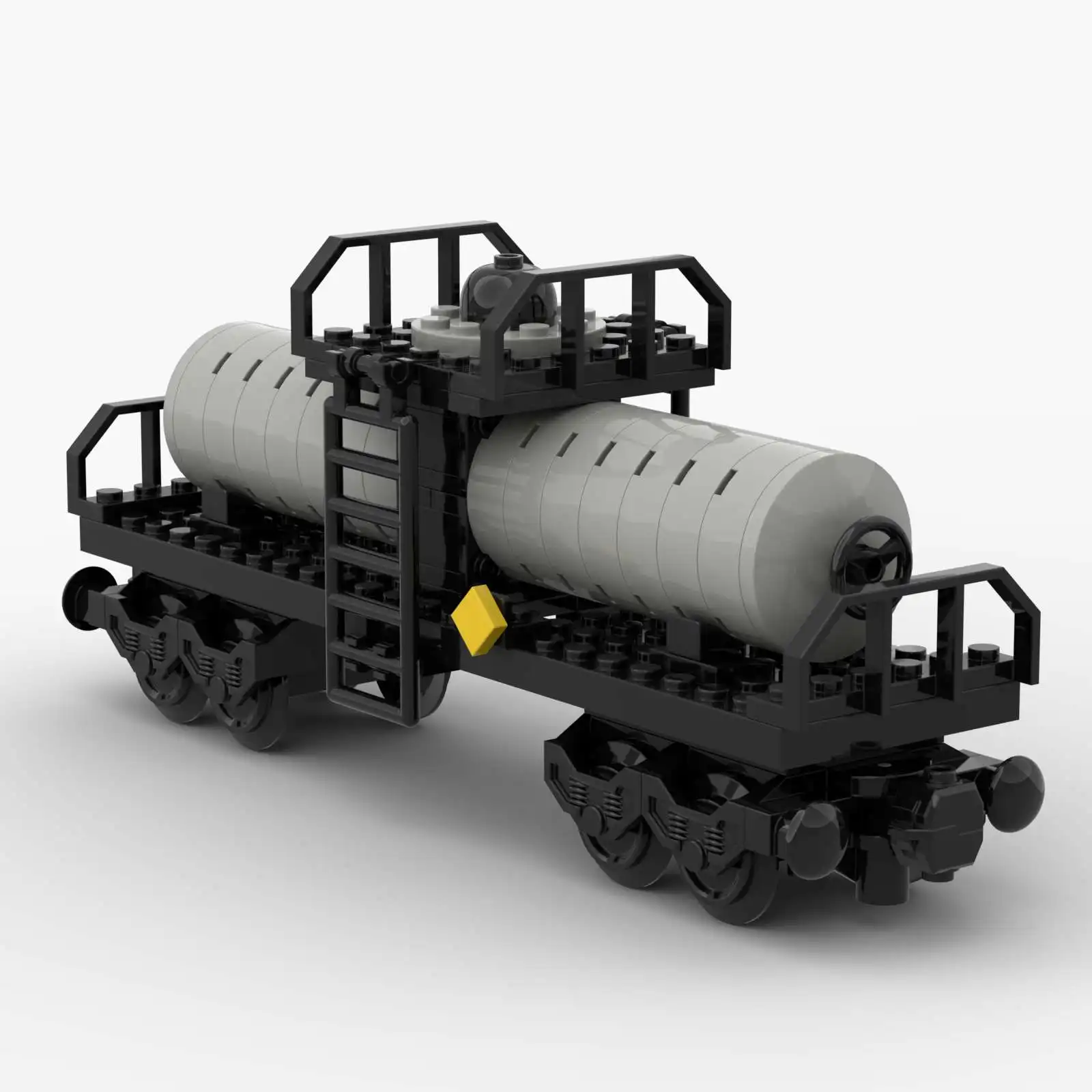 MOC Train Carriage Oil Tank Car Natural Gas Train Building Bricks Blocks Tanker Model Decoration Track Parts Toys for Children