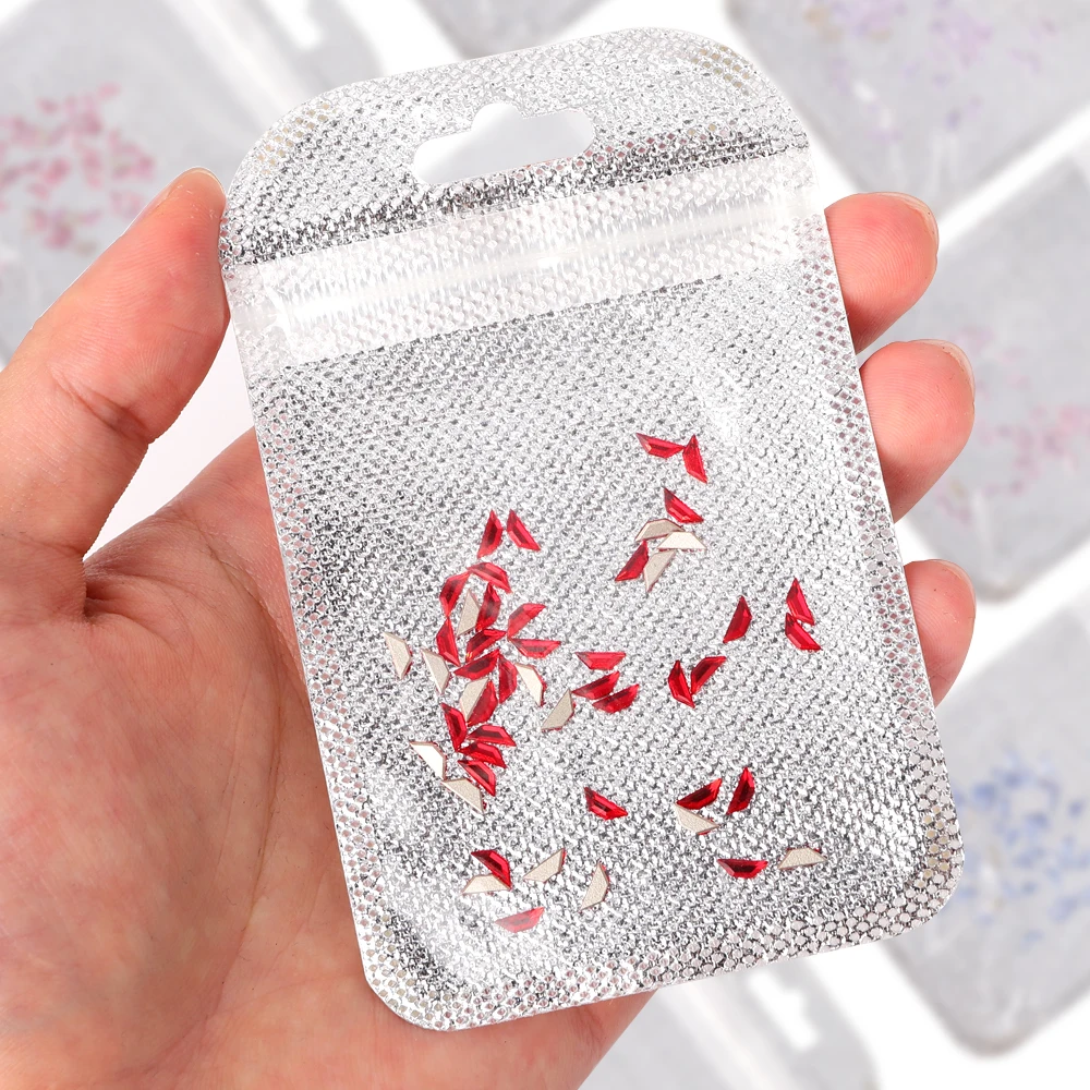 50Pcs Flat Back Sailboat Fancy Rhinestone Super Flash Nails Accessories Nail Diamond Jewelry Glass Charms Rhinestones