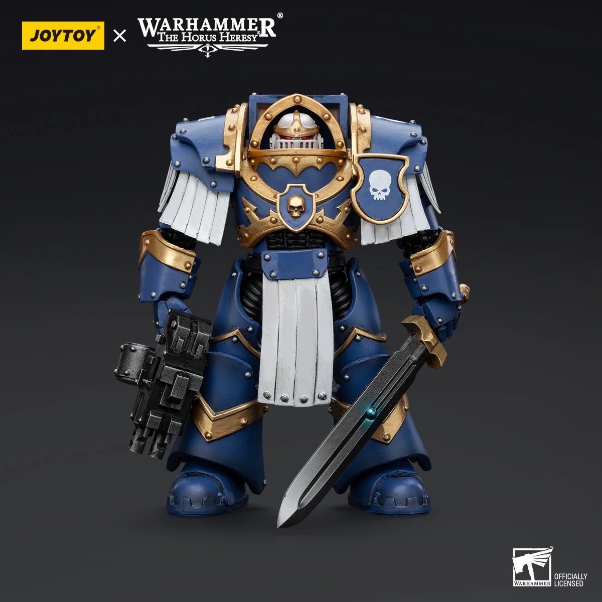 

JOYTOY Warhammer "The Horus Heresy" Ultramarines Cataphractii Terminator Squad Sergeant With Power Sword Action Figures Original