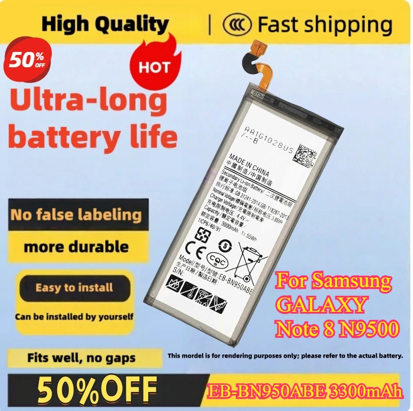 

EB-BN950ABE 3300mAh Battery For Samsung GALAXY Note 8 N9500 high quality mobile phone battery compatible
