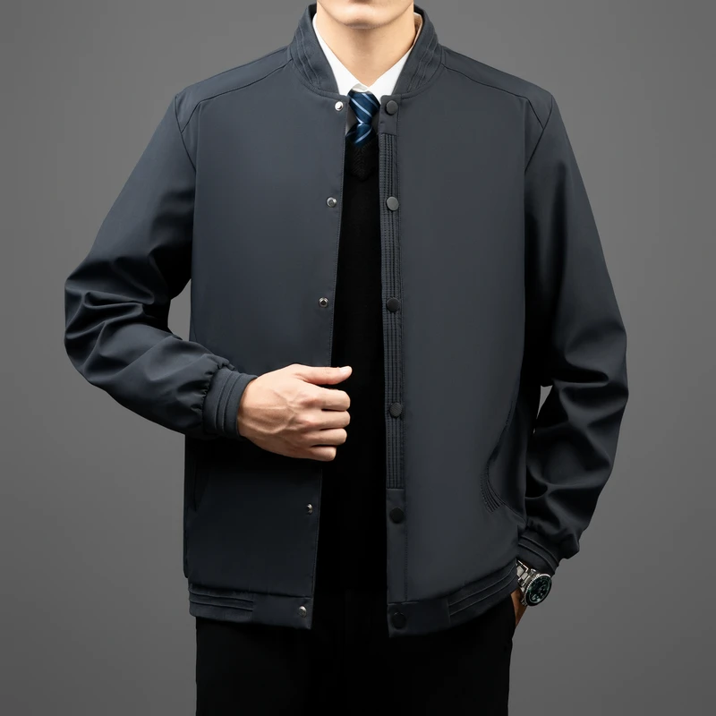 

Breathable Fashion Oversize 7XL 8XL 2024 Casual Men's Black Middle Aged Jackets Trench Coat For Spring Autumn Clothes