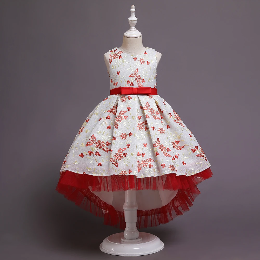 فستان الأميرة شبكي مطرز للفتيات ، فستان أداء للأطفال ، جديد #6