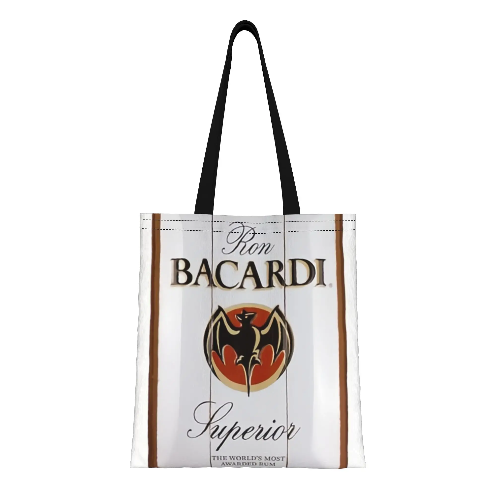 

Сумка-шоппер из холщовой ткани с винтажным дизайном bBacardi Superior, идеально подходит для покупок, путешествий, активного отдыха, прочная сумка через плечо