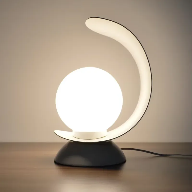 for Moon Shape LED Base Light Dimmable Desktop Lamp Creative Room Decorative Lighting Three Colors
