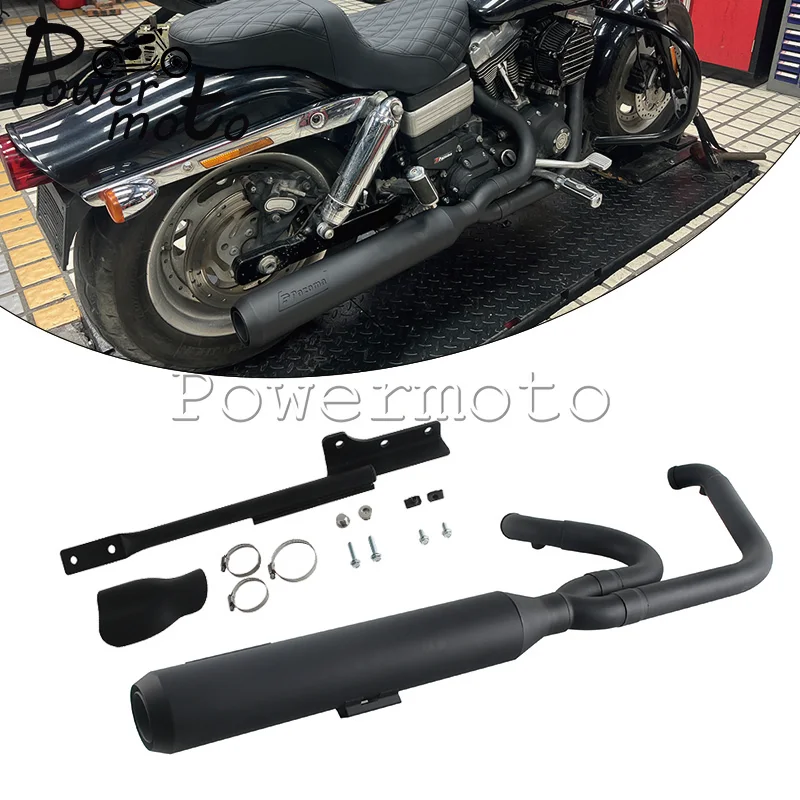 

Выхлопная система для Harley Dyna Fat Street Bob Super Glide 2006-2017, глушитель, простая установка, в комплекте с кронштейнами и заглушками.