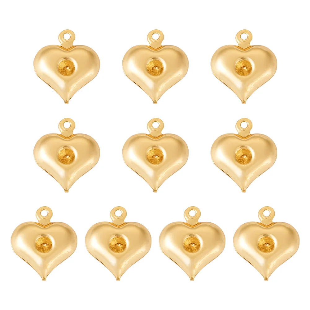 

10Pcs High Quality Brass Pendants Heart Charm For DIY Necklace Bracelet Earrings Jewelry Findings Making Supplies