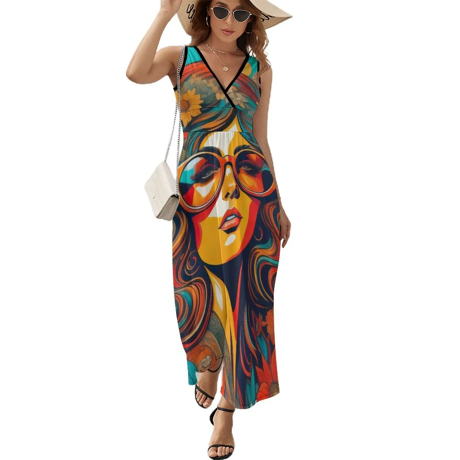 

Hippie Flowers - Woodstock 1969s Sleeveless Dress evening dresses luxury 2024 Clothing