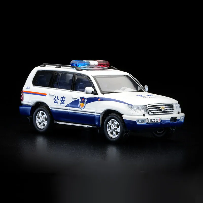 XCARTOYS Car Toys for Boys 1/64 Alloy Police Toyota Jeep Off-Road SUV Collection Ornament Land Patrol LC100 Public Security Poli