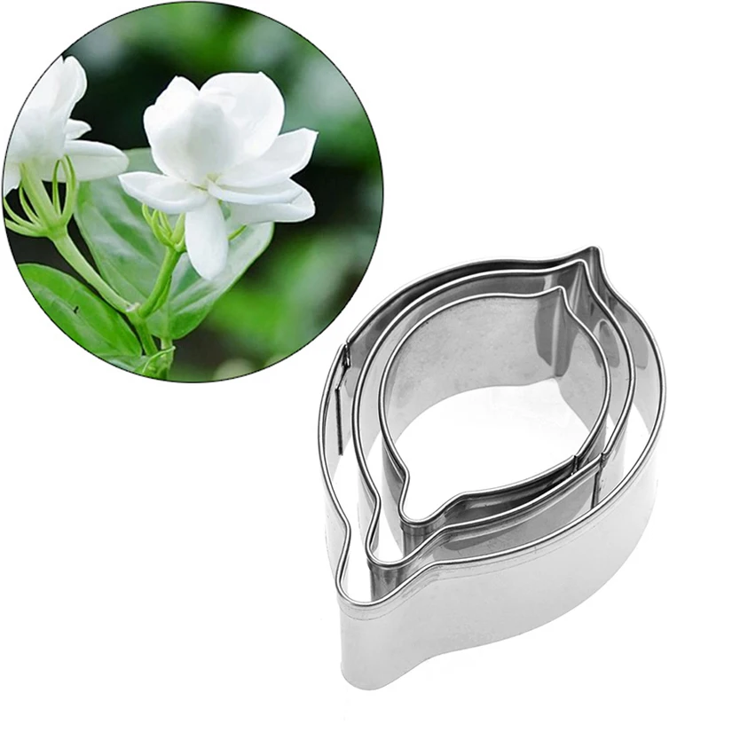 Rose Sakura Peony Carnation Petal Leaf Cutters Set Stainless Steel Fondant Cake Cookie Decorating Tools