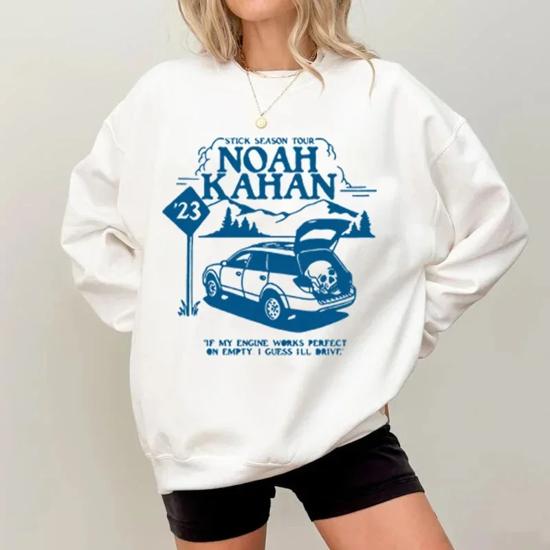 Noah Kahan Women's Crew Neck Sweatshirt Unisex Tops Sticky Streetwear Casual Loose Harajuku Pullover Music Lover Gifts for Fans