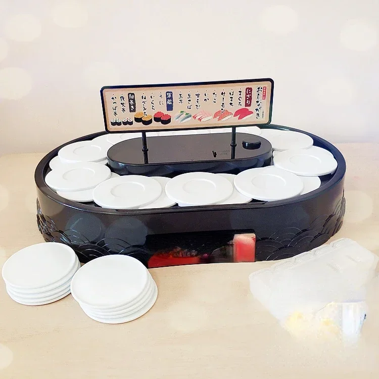 Household small revolving longevity driver plain noodles automatic dessert cake exhibition booth decorative toys