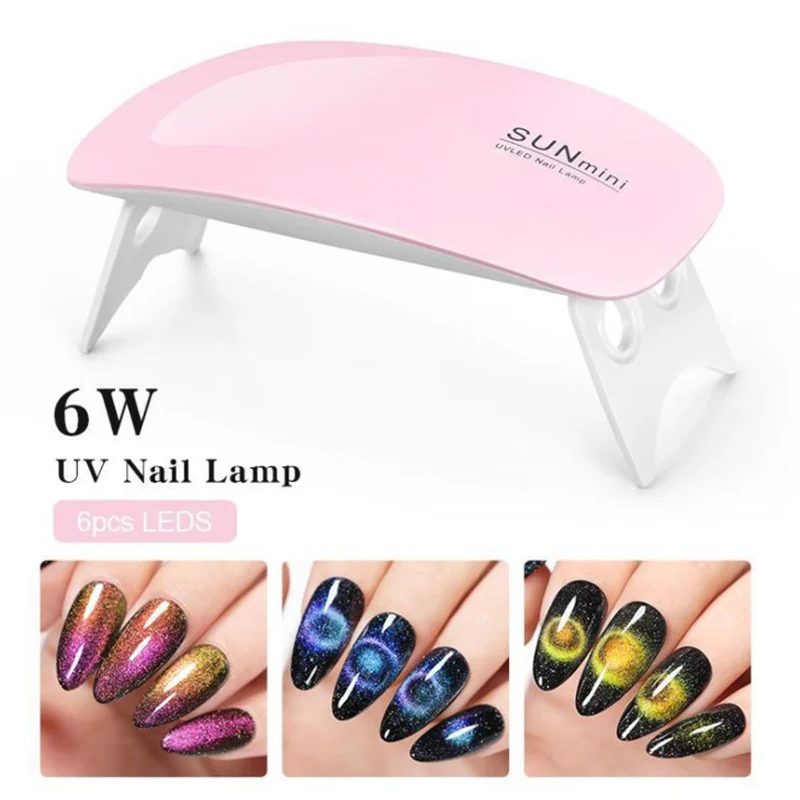 6W Nail Dryer Mini LED UV Lamp Portable Gel Lamp Professional Lamp Nail Tool