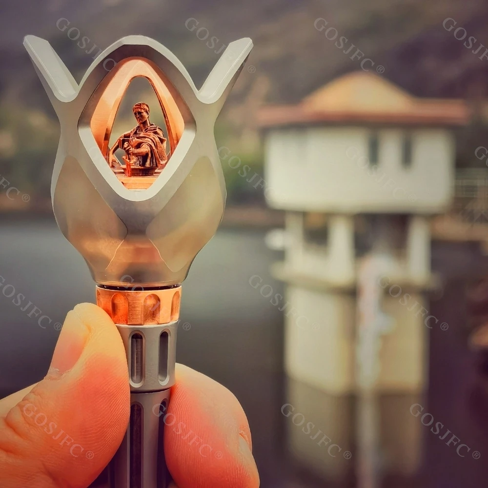 HELDERE BLOED EDC Constantijn Scepter Fidget Spinner Rvs Fidget Speelgoed Voor Volwassenen Originele Ontwerpen Gyro Zirkonium