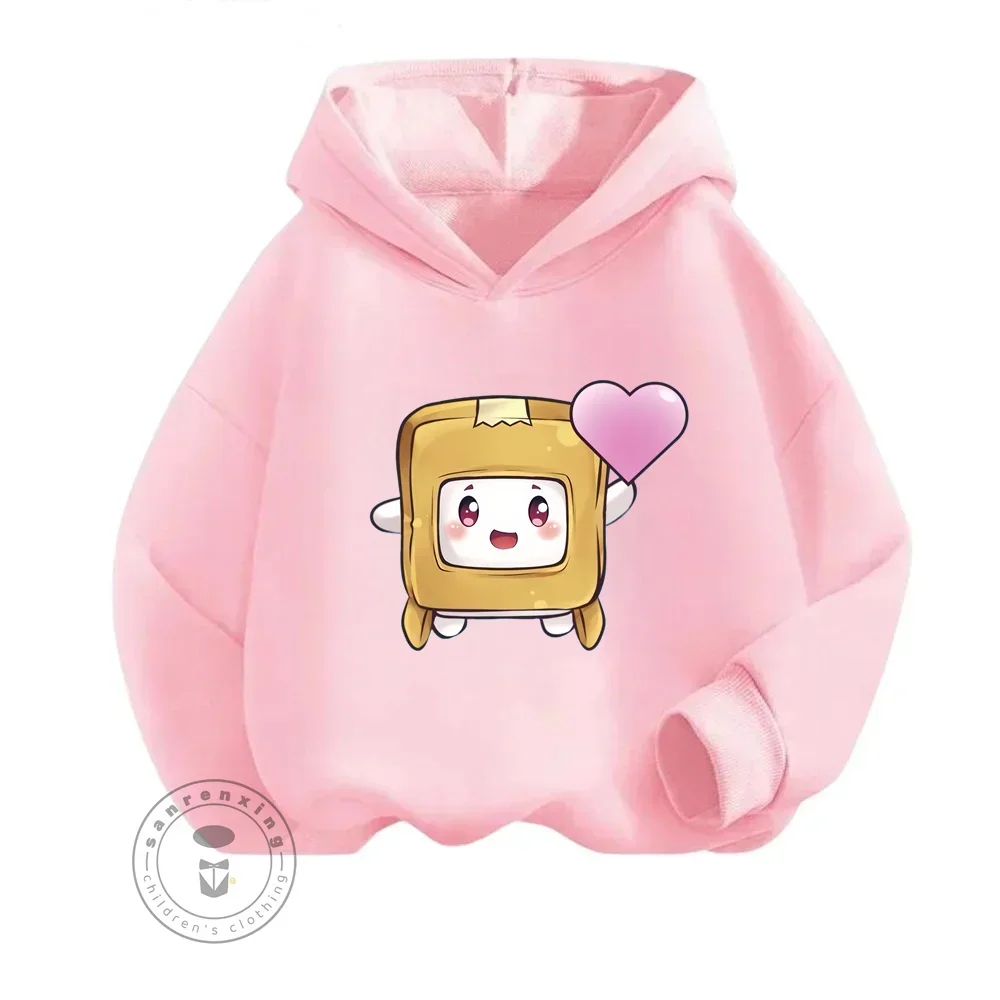 2024 New Hoodies Sweatshirts lanky box Pattern Baby Girls boys Hooded Clothing Casual fashion Kawaii cute  soft Kids Clothes