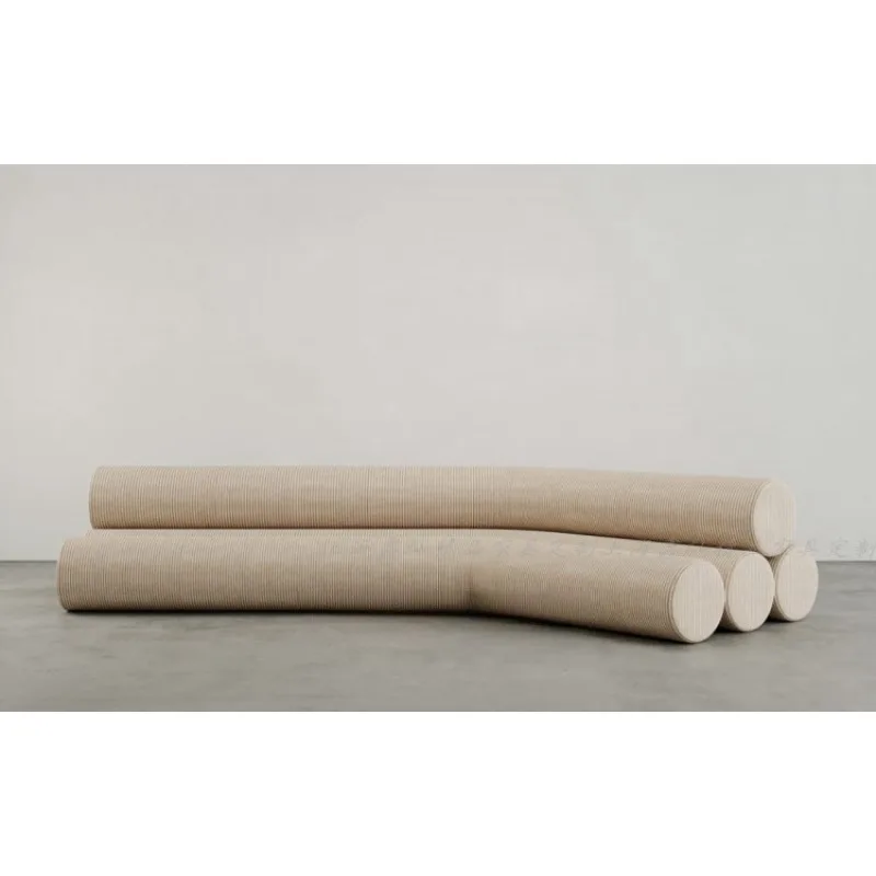 Internet celebrity rainbow curved sofa multi-person leisure minimalist cylindrical special-shaped fabric sofa