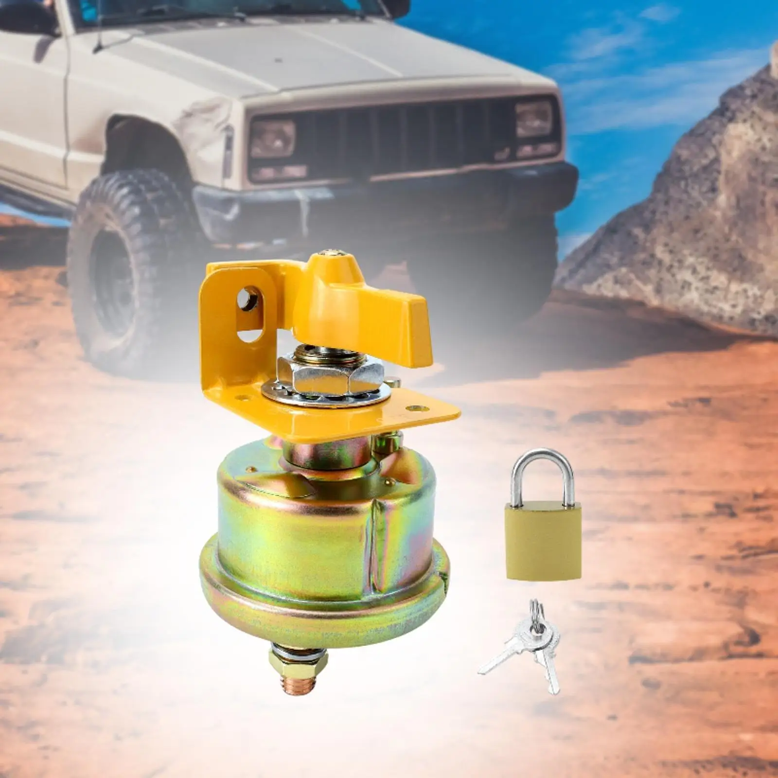 

Metal Copper Battery Disconnect Switch with Lockout Plate High Current Isolator for Auto Marine Truck ATV RV