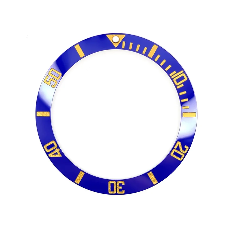 For Casio Duro 2784 MDV-106/B/G ceramic scale ring 12 o'clock green luminous bead inclined outer ring swordfish bezel ring mod
