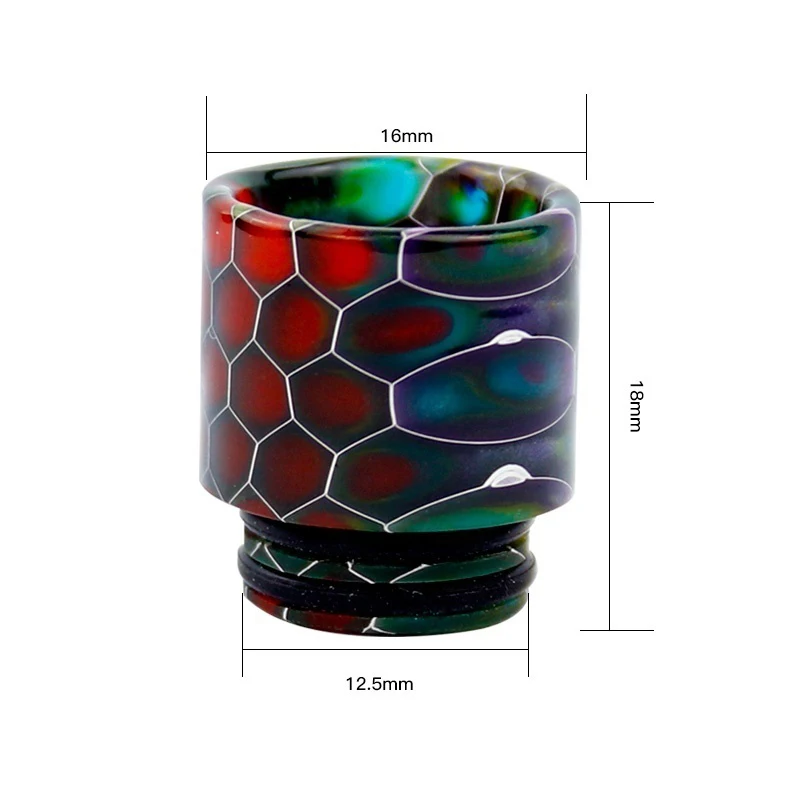 Resin 810 Mouthpiece Snakeskin Epoxy Drip Tip For TFV12 Dead Rabbit RDA Tank Vaper Accessories