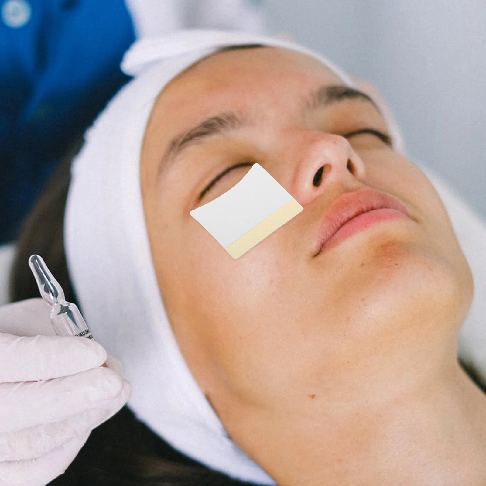 40Pcs Eyelash Extension Remover Pads Disposable Cotton Under Eye Lash Patch for Lash Perming Tinting Glue Cleaning Makeup