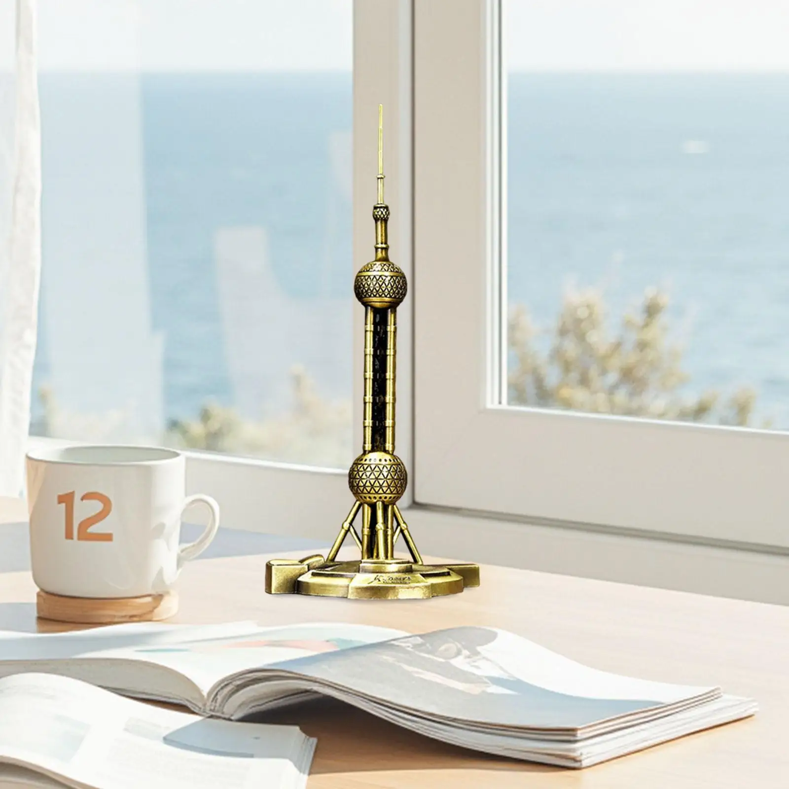 برج تمثال بناء نموذج ثلاثية الأبعاد تمثال معلم مدينة شنغهاي الصين جولة تذكارية لمكتب غرفة المعيشة