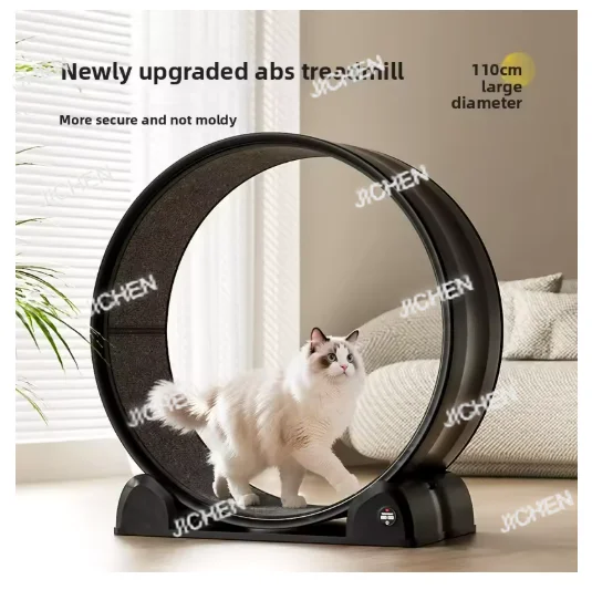 

Silent Cat Running Wheel, Large ABS Cat Exercise Wheel, Space-Saving Indoor Pet Treadmill, Multifunctional Fitness