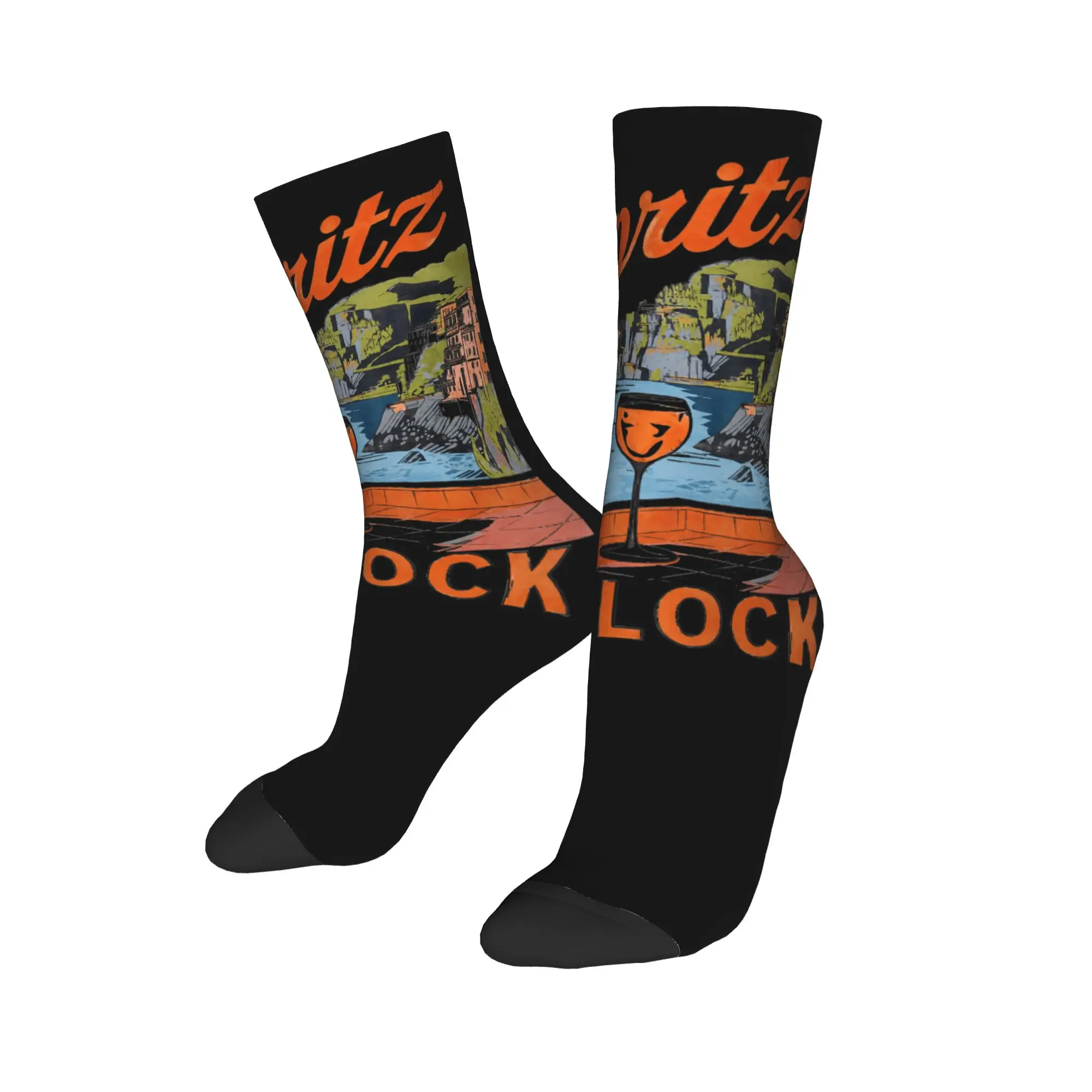 Aperol Spritz  Socks Men Women Polyester Casual  Socks Novelty Spring Summer Autumn Winter Middle Tube Socks Gift