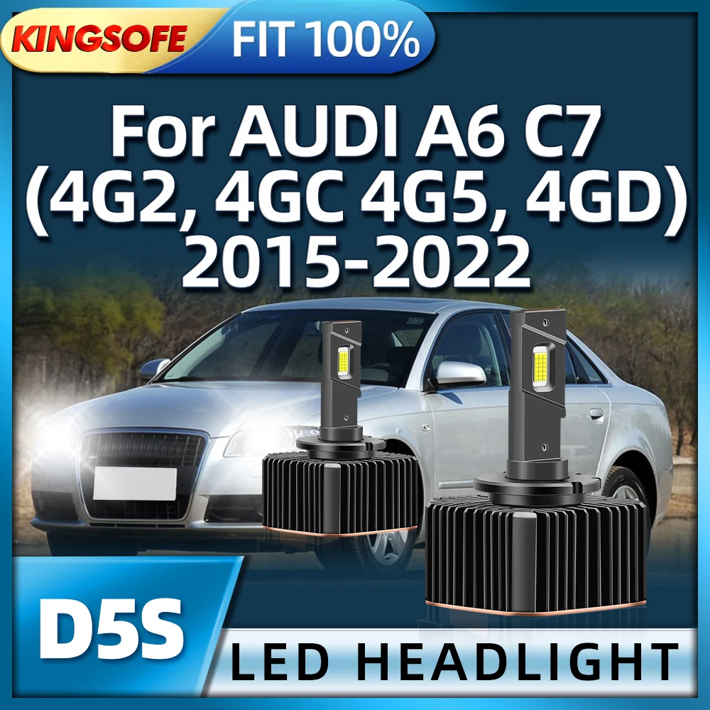 

KINGSOFE Car LED Headlight HID Bulbs D5S 30000LM 6000K White For AUDI A6 C7 4G2 4GC 4G5 4GD 2015 2016 2017 2018 2019 2020 212022