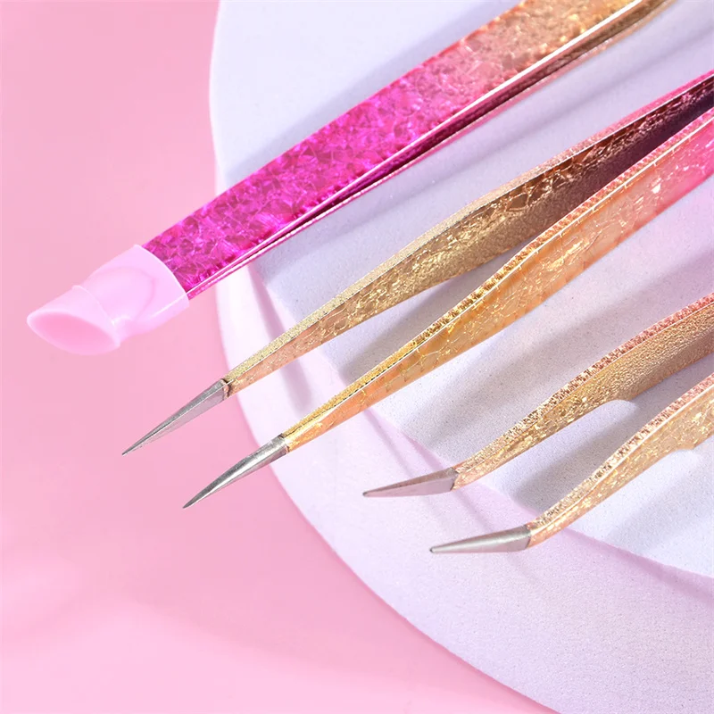 Makeup Tools Durable Stainless Steel Beauty Tools Eyelash Extension Tools Easy To Use With Built-in Pressing Head Comfortable