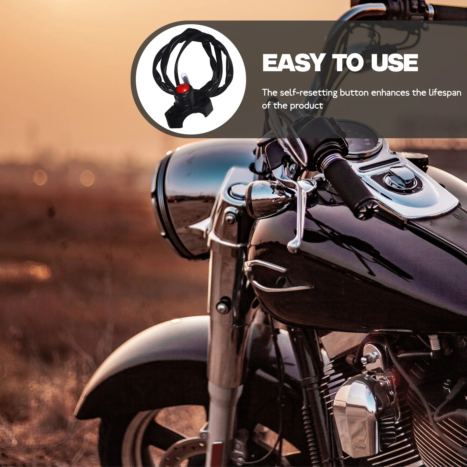 دراجة نارية المقود زر التبديل سبائك الألومنيوم القرن الفرامل ضوء قتل المحرك بدوره إشارة دفع زر ل Atv الأوساخ #4