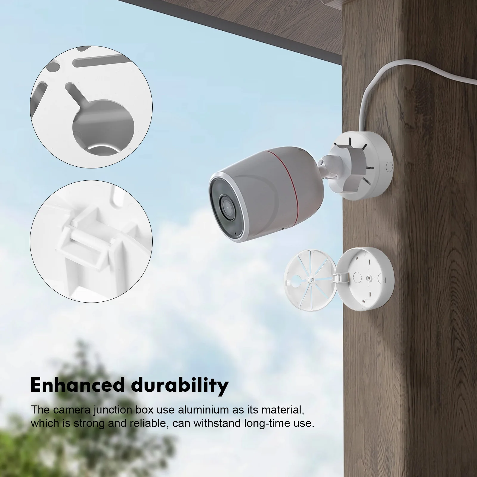 

Large Round Junction Box Security Camera Mount Universal Cable Connection Case Outdoor Metal Electrical Box Cctv Bracket Flood