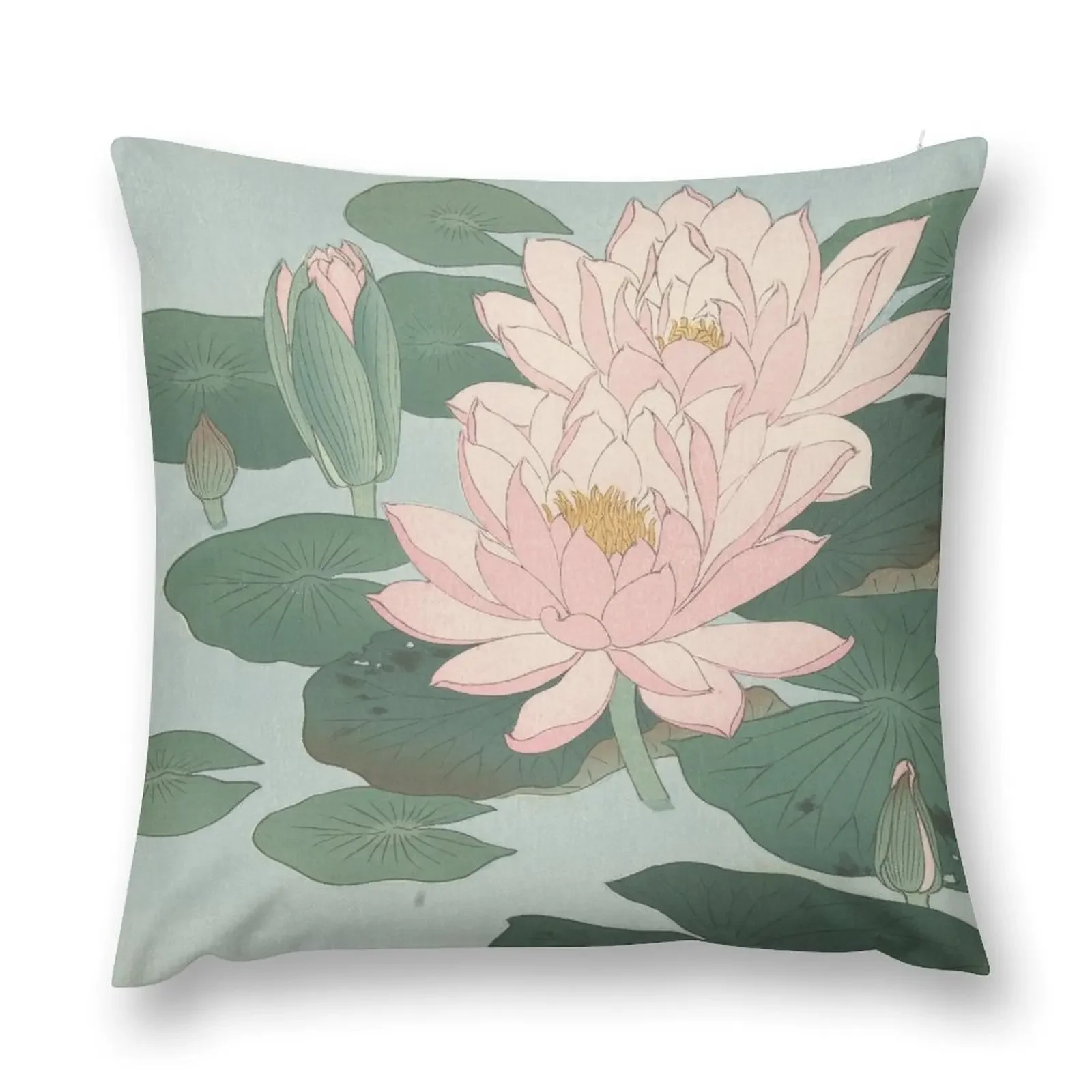 Water lily woodcut Throw Pillow Pillow Cover Rectangular Cushion Cover Decorative Cushions For Luxury Sofa pillow