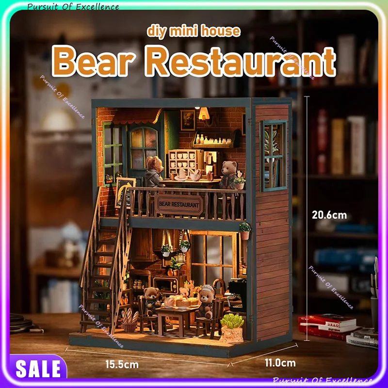 Kits de inserción de estante de rincón de libros Diy, Kit de modelo en miniatura de madera, sujetalibros Cyberrpunk, estantería ensamblada, decoración del hogar en caja