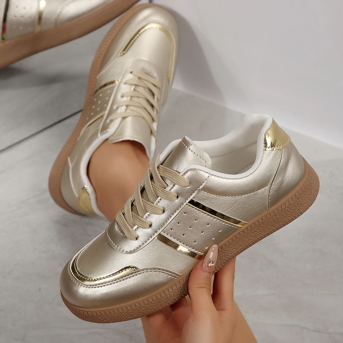 

Spring and Autumn Elegant Round-Toe Sexy Running Sports Casual Shoes Fashion Best Selling New Comfort Plus-Size Women's Shoes