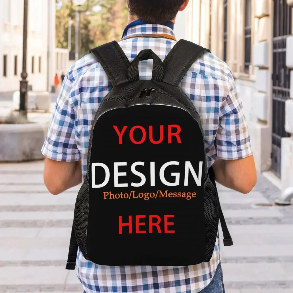 Custom DIY Design Backpacks for Women Men Water Resistant College School Custom Your Photo Logo Message Bag Print Bookbags