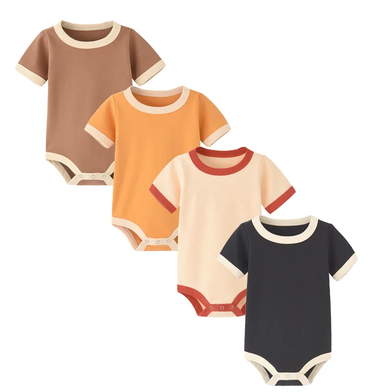 Baby Clothes Newborn Romper Bodysuit & One Pieces Solid Color Baby Jumpsuit Summer Baby Clothes Baby Clothing Loungewear Outfit