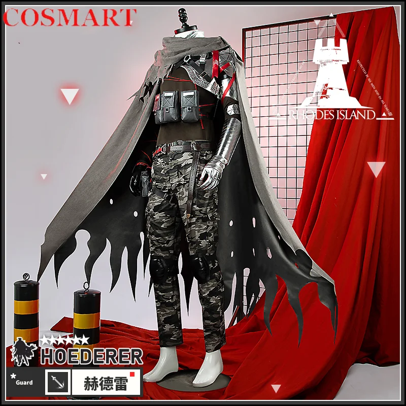 COSMART Arknights Hoederer  Cloak Cloak Camouflage Pants Cosplay Costume Cos Game Anime Party Uniform Hallowen Play Role Clothes