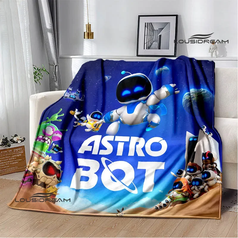 

3D game ASTRO BOT Cartoon printed blanket Picnic blanket Warm Flannel blankets Home bed linings blankets for beds Birthday Gift